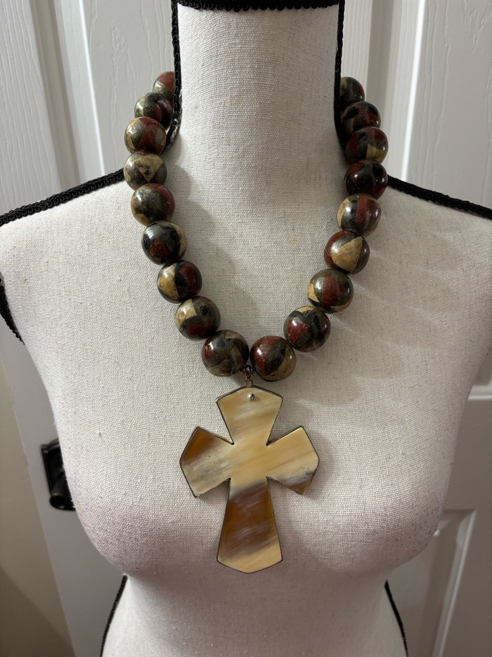 Coreen Cordova Bone Cross Necklace